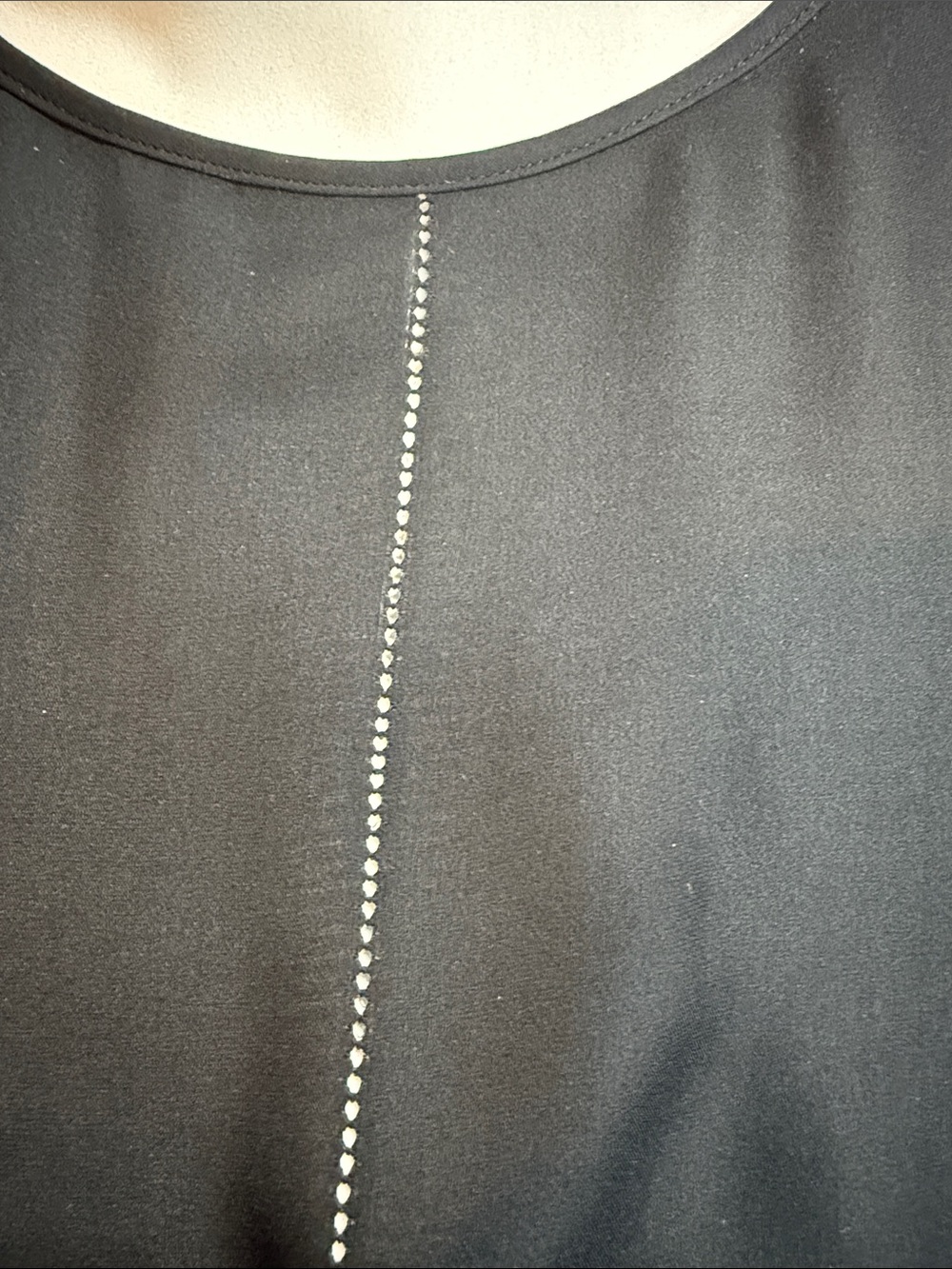 Vince Silk Tank Sheer Longline Double Layering Tunic Black White Women Sz L NWT - Picture 10 of 10